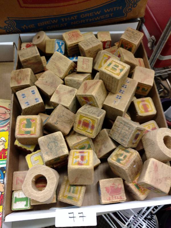 lot 77 image: Vintage Toy Blocks
