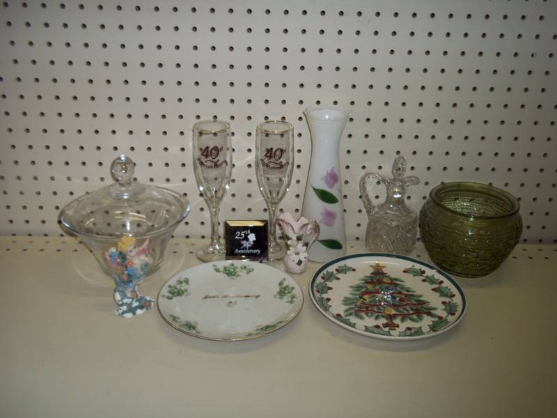 lot 242 image: Anniversary mementos and vases