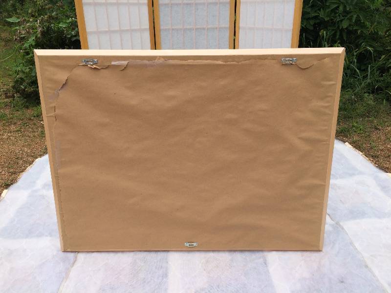 Excellent Condition Large Waiting Room Photography Picture Framed & Matted Art Piece - Flower - Wood Frame Matches Other Furniture In This Auction