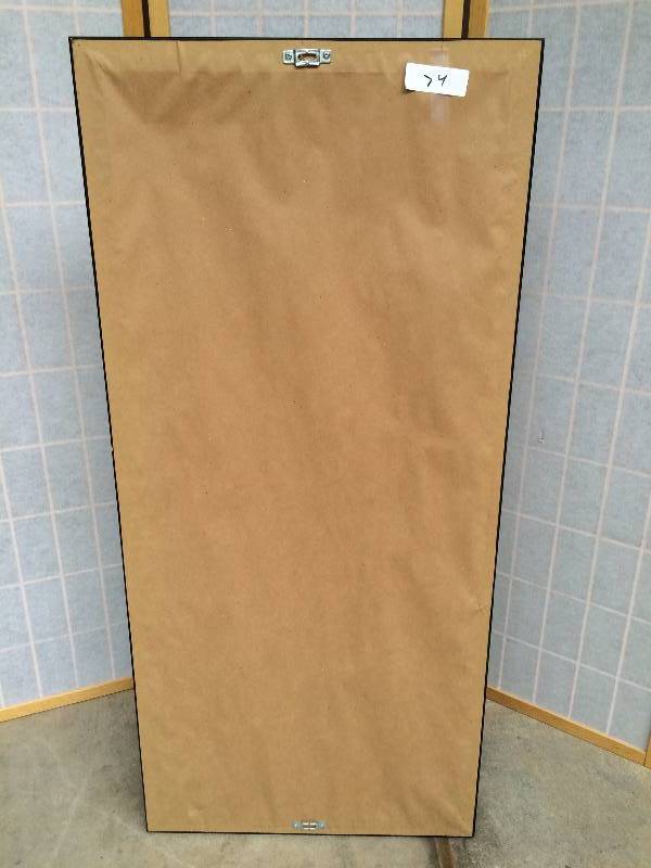 Excellent Condition Large Long Black Waiting Room Picture Framed & Matted Art Piece - Abstract
