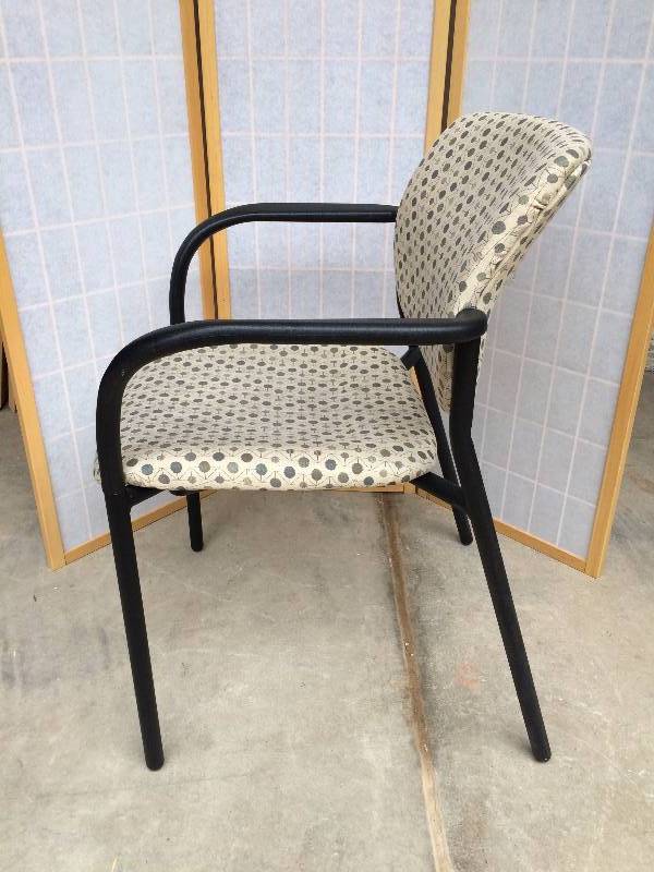 Wow Lovely Excellent Condition High Quality Sitonit Seating Freelance Contemporary Upholstered Patterned Designer Vinyl Fabric Reception Office Lobby Visitor Waiting Room Guest Chair - Stackable - Each Custom Chair Retailed For $400.00