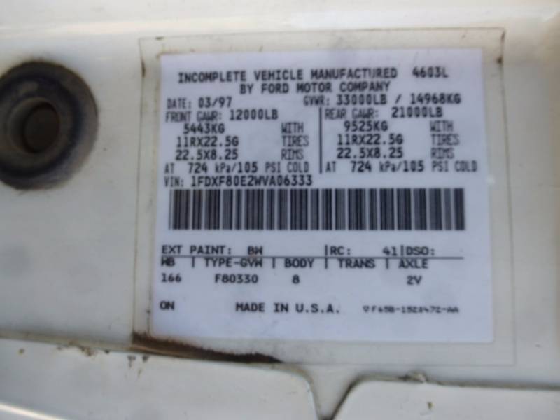 1998 Ford F 750 Dump Truck