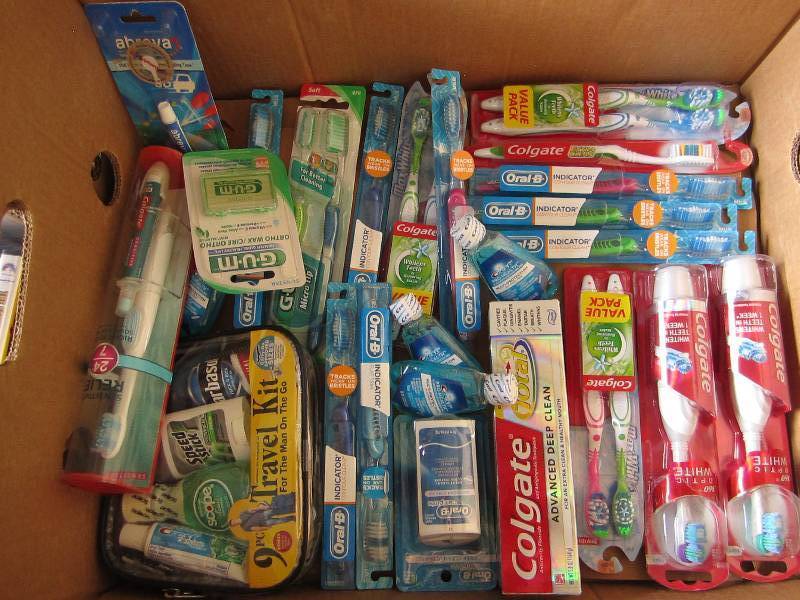 lot 76 image: Lot of toothbrushes and oral care p...