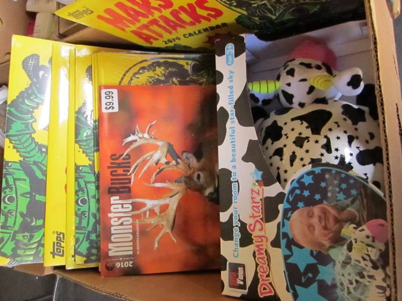 lot 90 image: Box of calendars and a Dream Stars ...