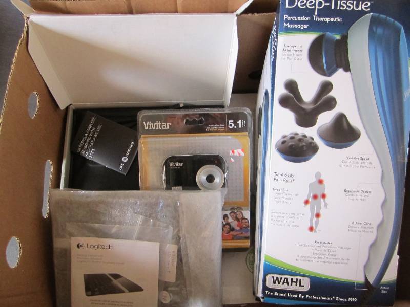 lot 91 image: Digital camera, deep tissue massage...