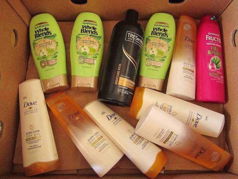 lot 92 image: Box of hair care products...