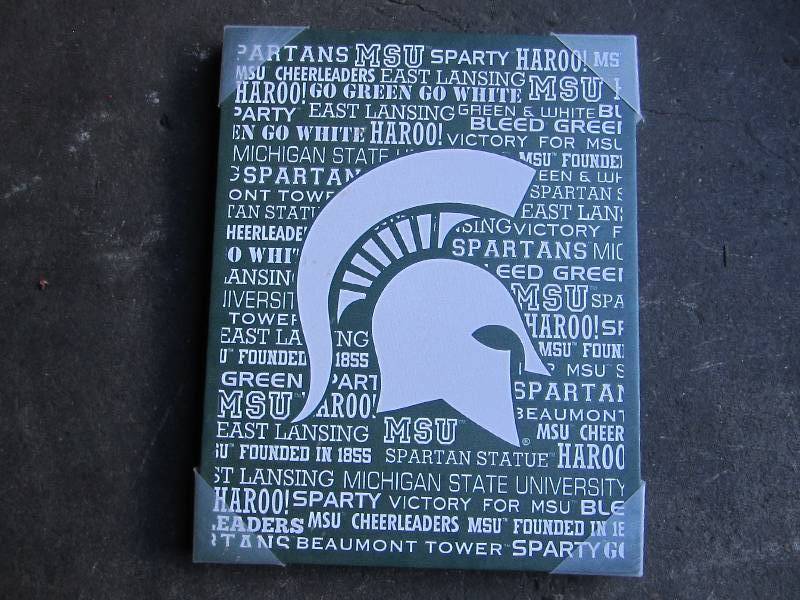 lot 99 image: MSU Wall canvas...