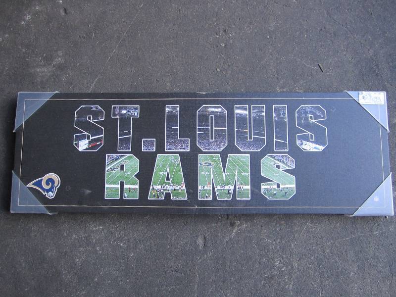 lot 101 image: St. Louis Rams wall canvas...