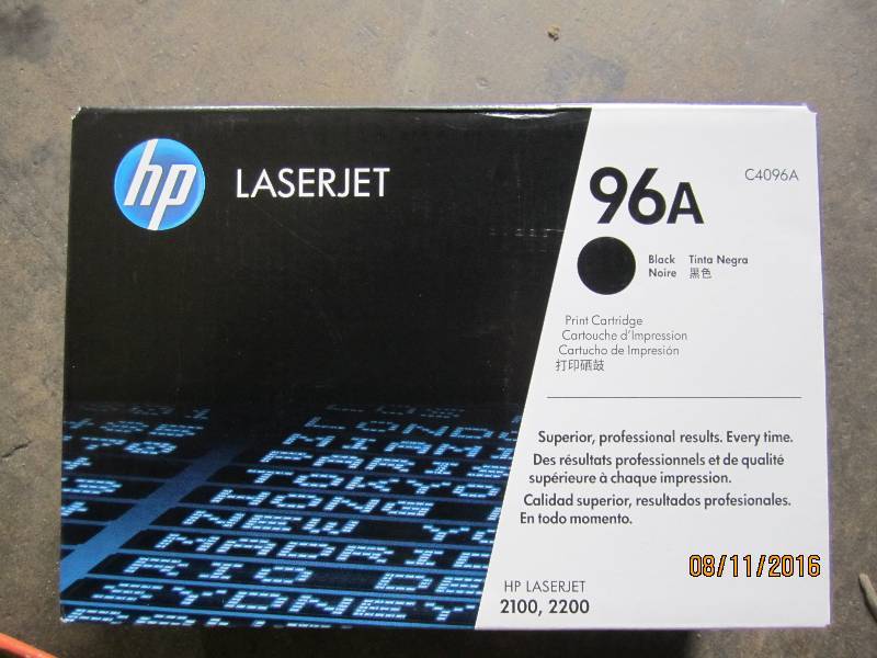 lot 160 image: HP 96A laserjet print cartridge...