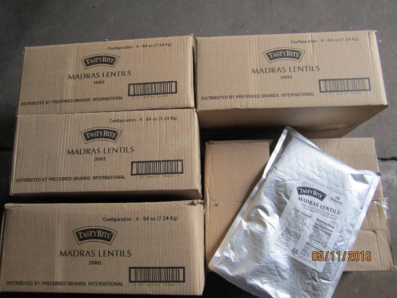 lot 210 image: 5 Cases of Tasty Bite Madras Lentil...