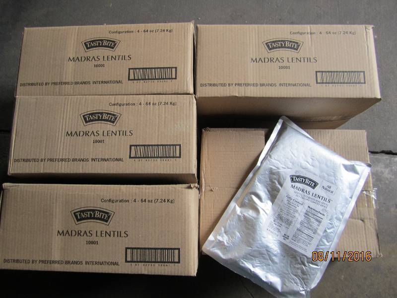 lot 212 image: 5 Cases of Tasty Bite Madras Lentil...