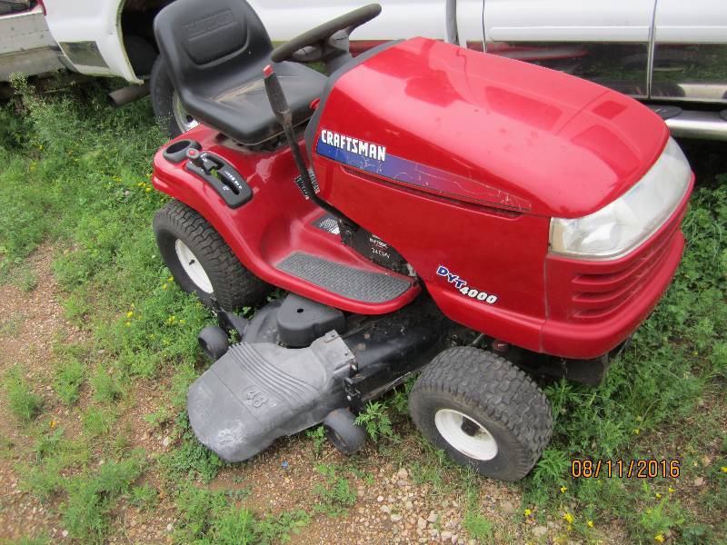 lot 4 image: Craftsman riding mower, 24hp INTEK ...