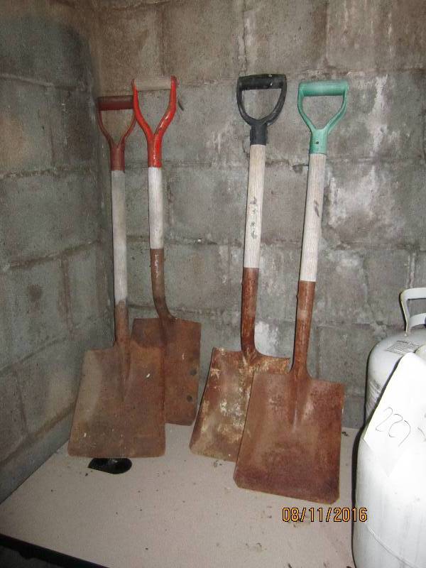 lot 229 image: 4 shovels...