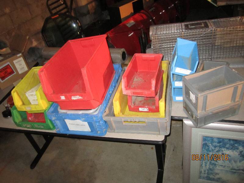 lot 234 image: Lot of assorted plastic parts bins...