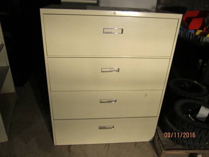 lot 242 image: 4 drawer file cabinet, 42 wide, 52...