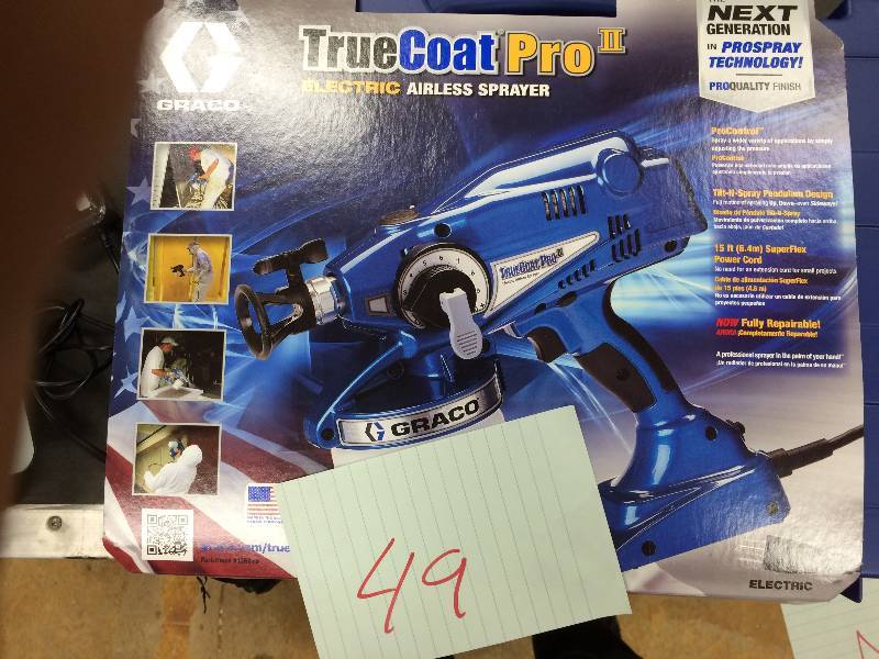 lot 49 image: Graco TrueCoat Pro II Airless Paint Sprayer Model # 16N673  New