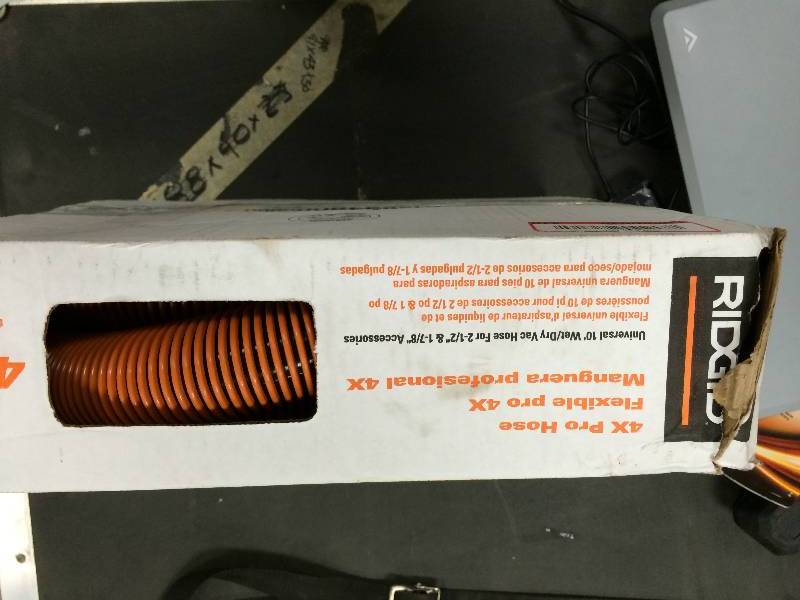 lot 50 image: Ridgid 1-78 in. x 10 ft. Pro-Grade Vacuum Hose NEW