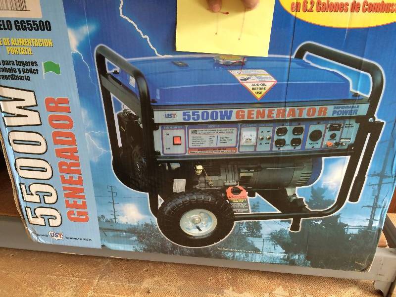 lot 112 image: UST 5,500 Watt Power Generator New