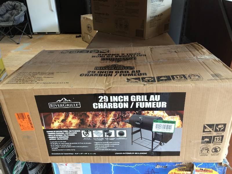 lot 117 image: RiverGrille Cattleman 29 in. Charcoal Grill and Smoker