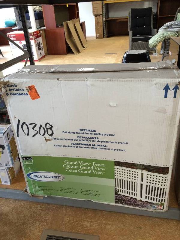 lot 118 image: Suncast Grand View 35.75 in. Resin Garden Fence New