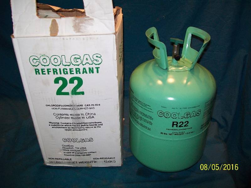 CoolGas Refrigerant R22 30lbs. Net Wt/Chlorodifluoromethane. Only ...