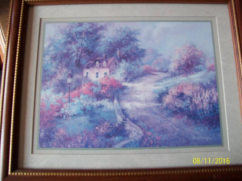 lot 23 image: Wall Art Cottage by the Country Lane Signed By Lee K. Parkinson 1990.
