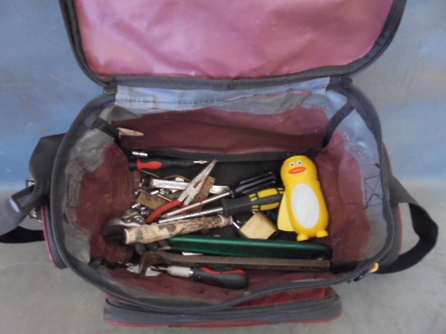 lot 28 image: Tackle Bag and Misc. Tools