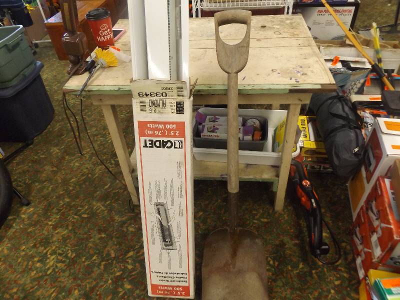 Scoop Shovel and Base Board Heater