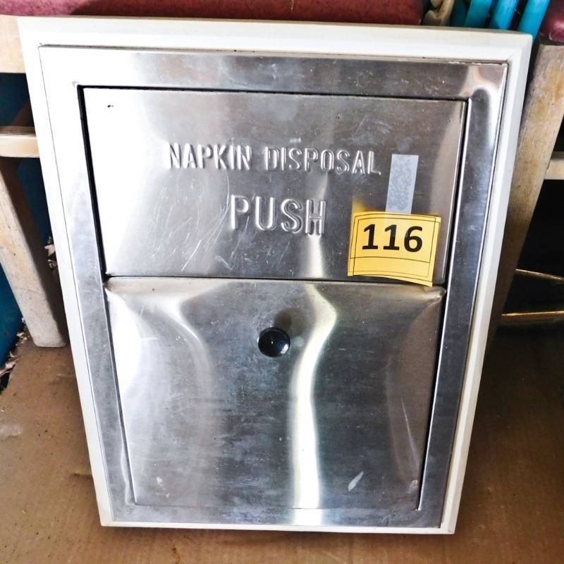 napkin disposal container wall mount