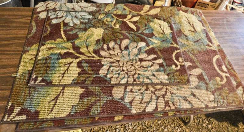 three non skid rugs