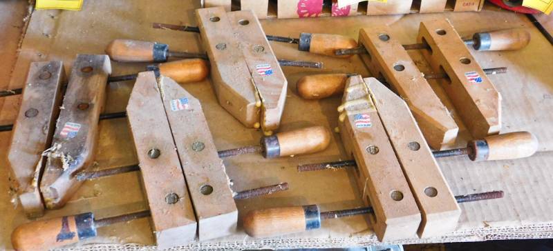 5 wood block clamps