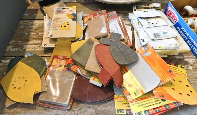 giant lot of sandpaper items