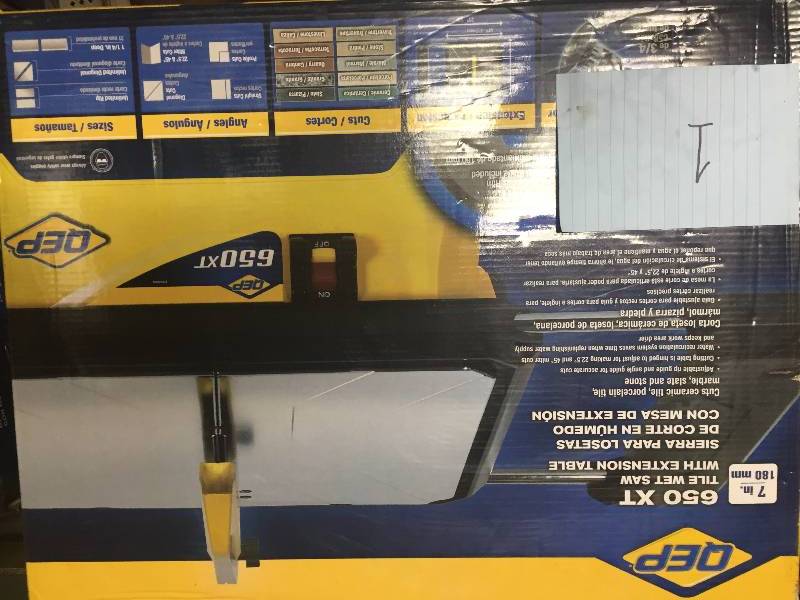 lot 1 image: QEP 650 XT 7 in Tile Wet Saw New