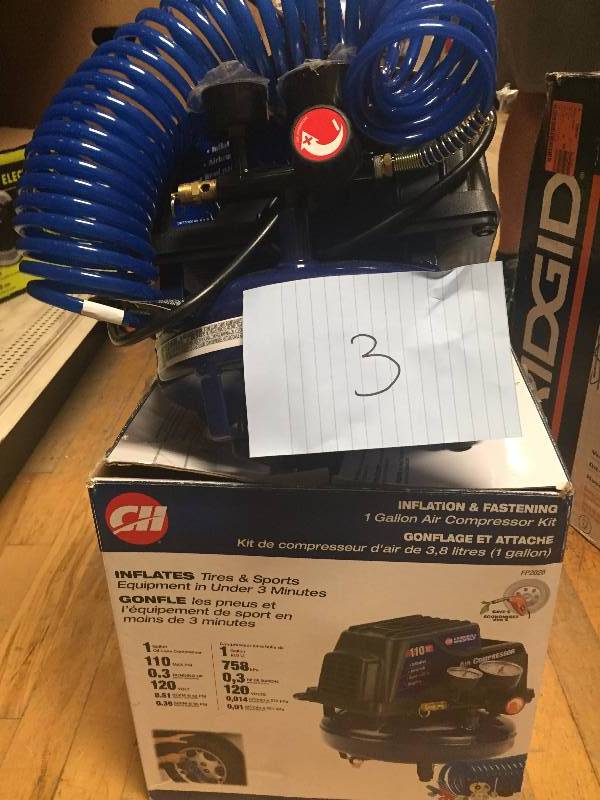lot 3 image: CH Inflation & Fastening 1 Gal Air Compressor New