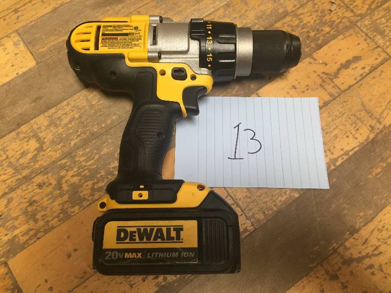 lot 13 image: Dewalt 20-Volt Max Lithium-Ion 12 in. Hammer DrillDrill Driver in Like new condition (battery included is used but good)
