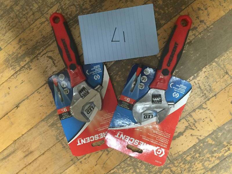 lot 17 image: Lot of 2 Crescent Lighted Adjustable Wrench New