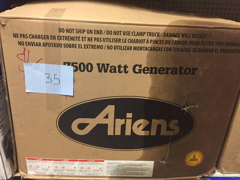 lot 35 image: Ariens 7500 Watt Electric Start Portable Generator w Honda GX Engine New