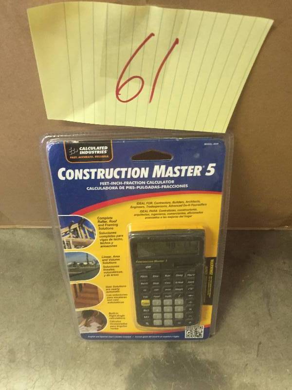 lot 61 image: Construction Master 5 Calculator