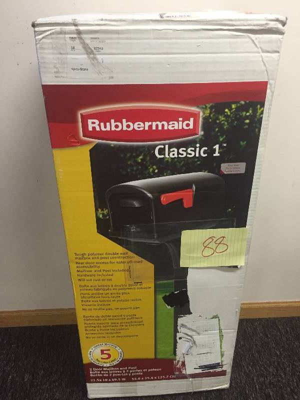 lot 88 image: Rubbermaid Classic 1 Mailbox