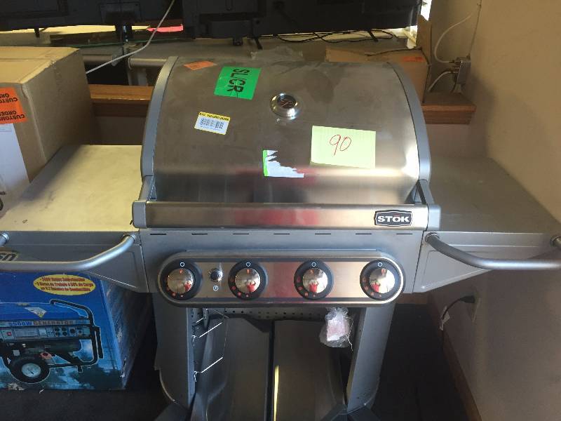 lot 90 image: Stok 4 Burner gas Grill stainless steel new