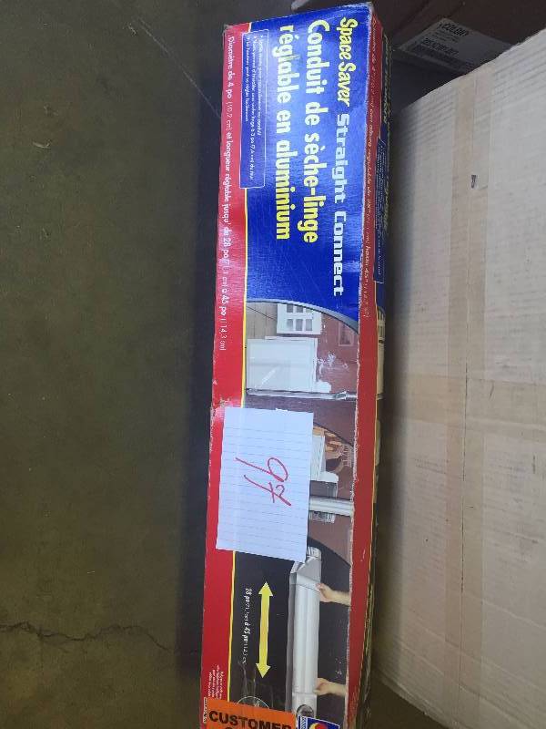 lot 97 image: Space saver straight connect adjustable aluminum Dryer Duct