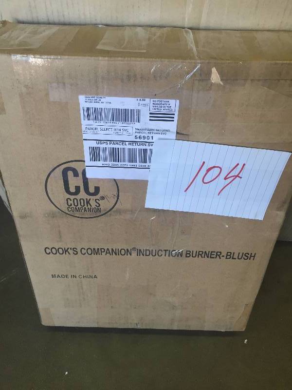 lot 105 image: Cooks Companion Induction Burner Blush