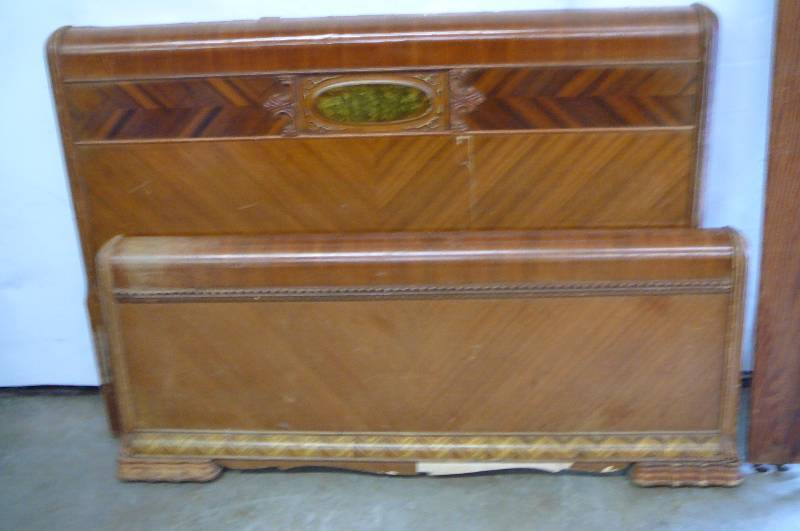 Vintage wooden bed