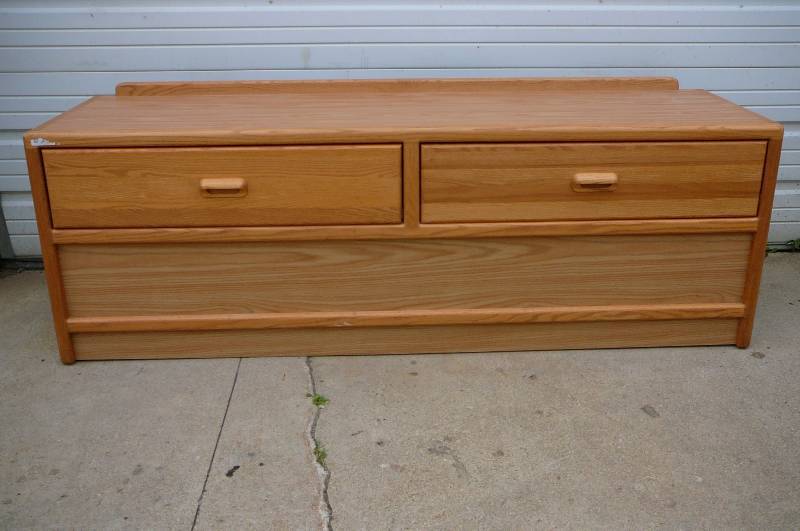 Wooden 2 drawer Bench