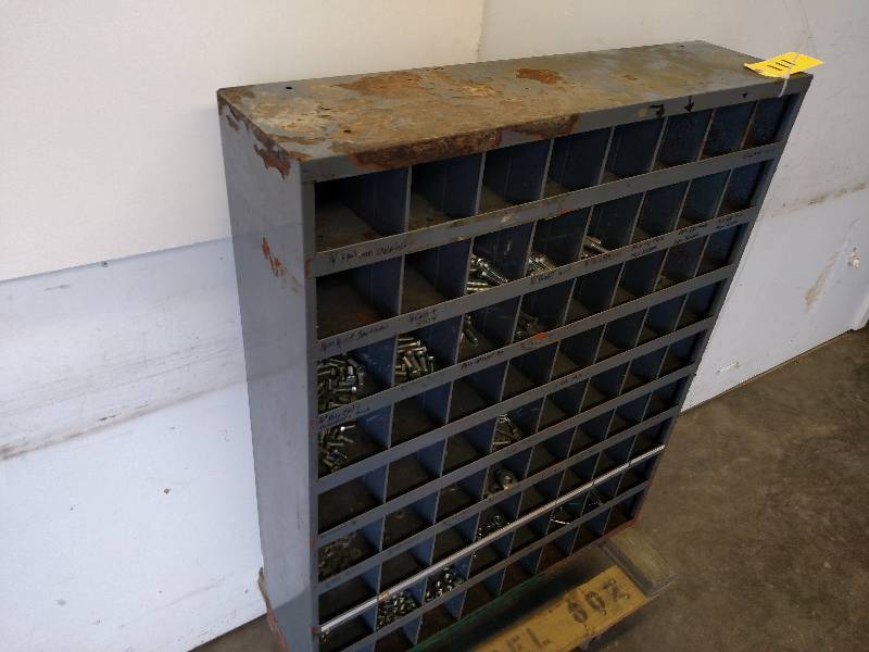 lot 111 image: Bolt Bin with Hardware, 8 12 X 34...