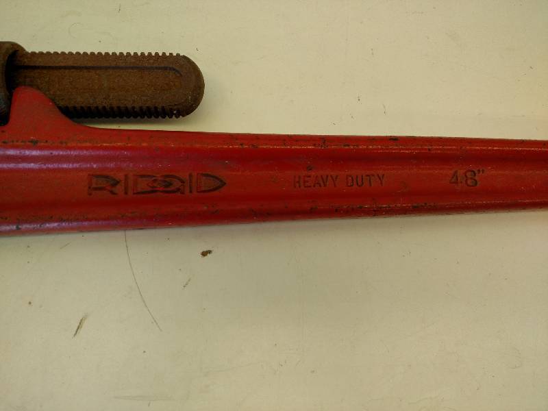 lot 123 image: Ridgid 48 Pipe Wrench...