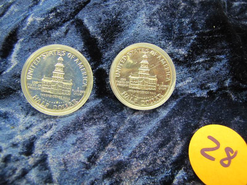 2 Bicentennial -S-  Kennedy Half Dollars