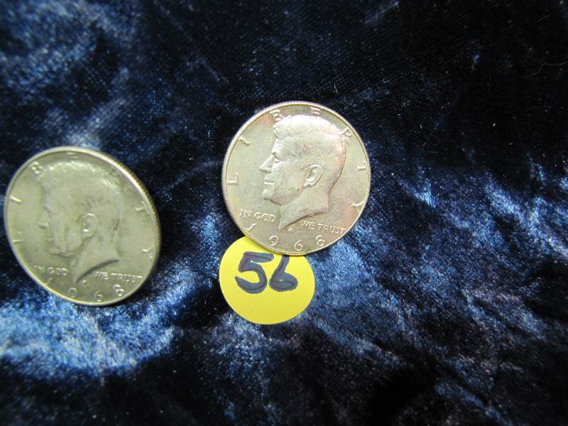 2 - 1968 Kennedy Half Dollars