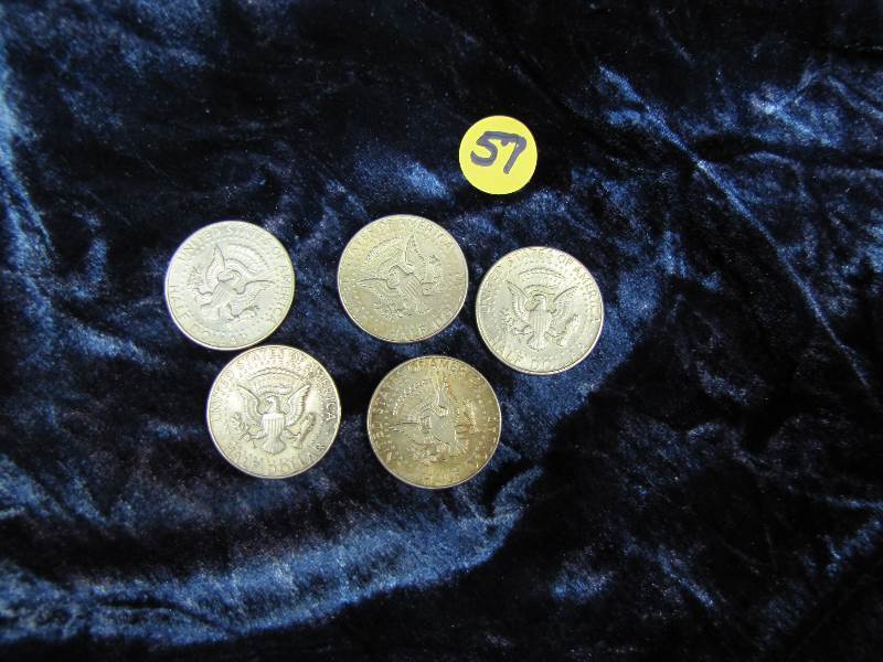 5 - Kennedy Half Dollars