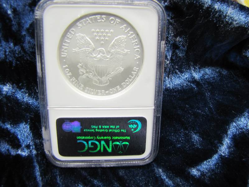 2007 S AMERICAN SILVER EAGLE 1 TROY OZ. .999 FINE SILVER IN AIR TIGHT HOLDER